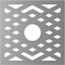 Ekena Millwork Chevron Architectural Grade PVC Pierced Ceiling Medallion, Antiqued Silver, 40"OD x 10 3/8"ID x 1"P CMPP40CHASV - alternate 2